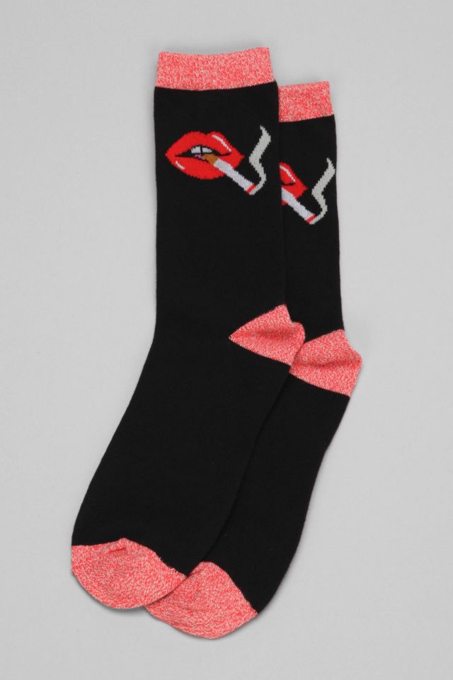 Smoking Lips Sock | Urban Outfitters