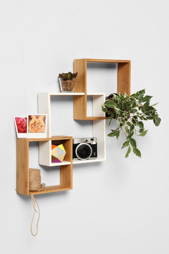 Bamboo Step Wall Shelf #1