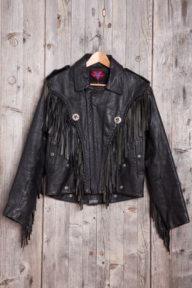 Vintage Fringe Leather Jacket | Urban Outfitters Canada