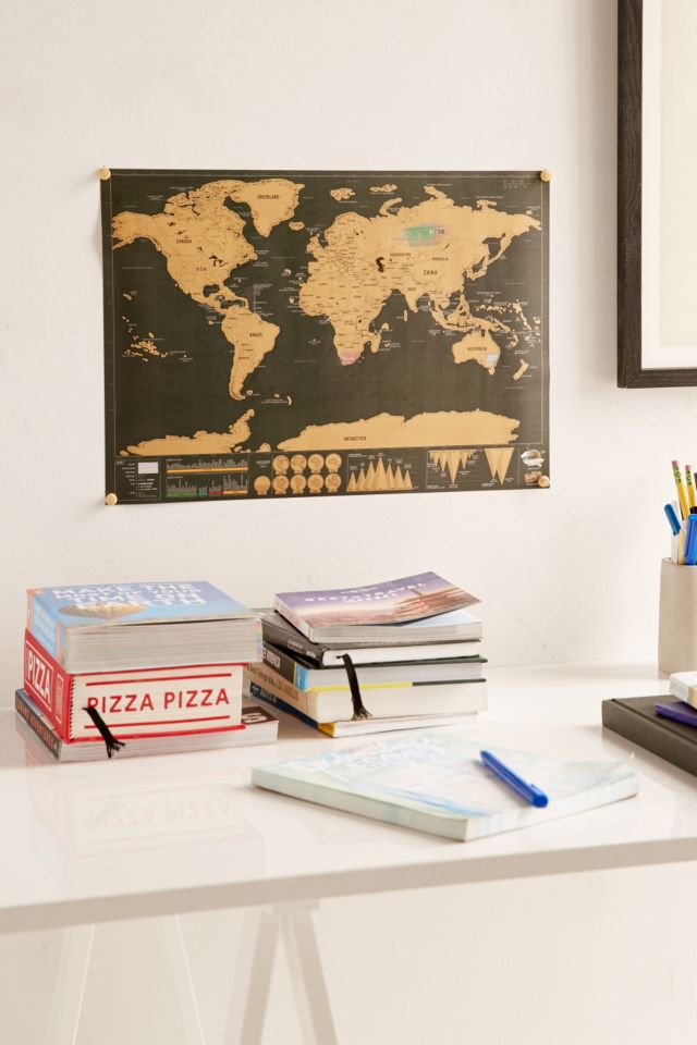 Deluxe World Scratch Map Urban Outfitters