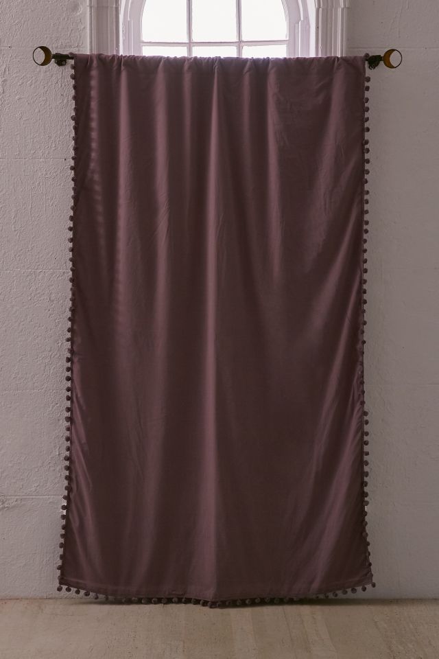 Blackout Pompom Curtain Panel #1