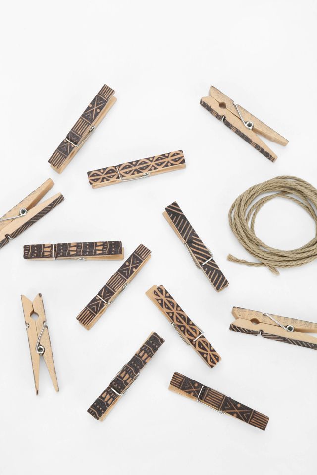 Clothespin Photo Clips String Set | Urban Outfitters