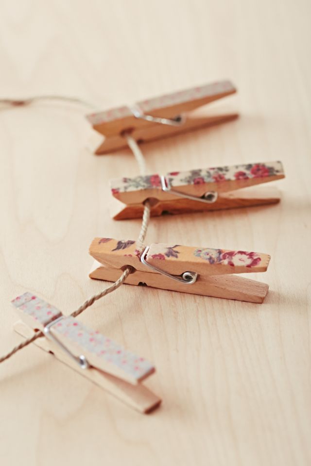 Ensemble de guirlandes et pinces à photos à fleurs #1