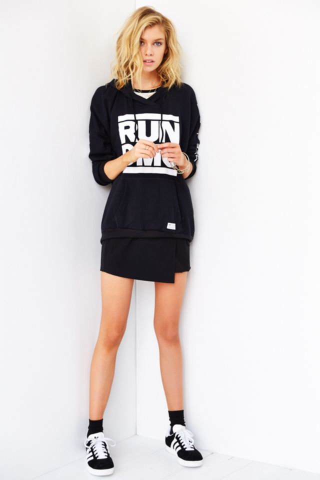 adidas Originals Blue RUN DMC Hooded Sweatshirt #2