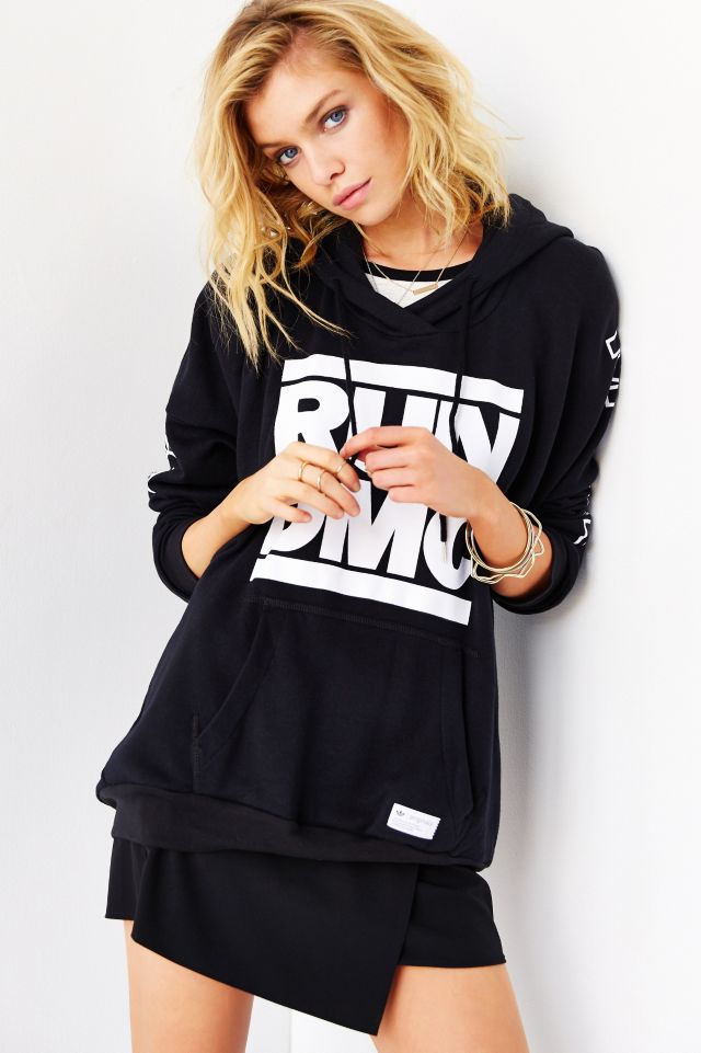 adidas Originals Blue RUN DMC Hooded Sweatshirt #3