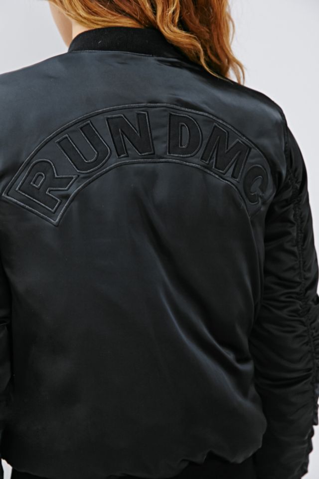 adidas Originals Blue RUN DMC Bomber Jacket | Urban Outfitters