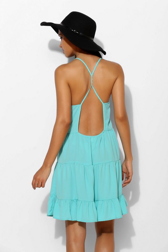 Pins And Needles Twist-Back Tiered Tank Dress | Urban Outfitters