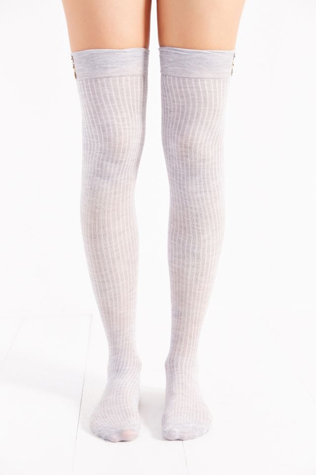 Lightweight Button-Rib Over-The-Knee Sock #2