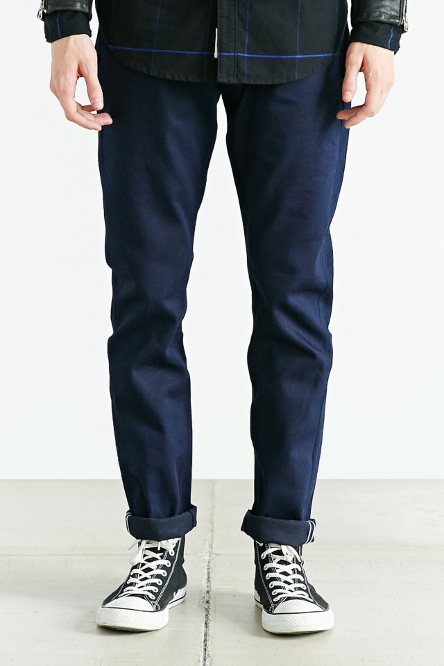 Lee 101Z-15 Blue Lean Straight Selvedge Jean | Urban Outfitters