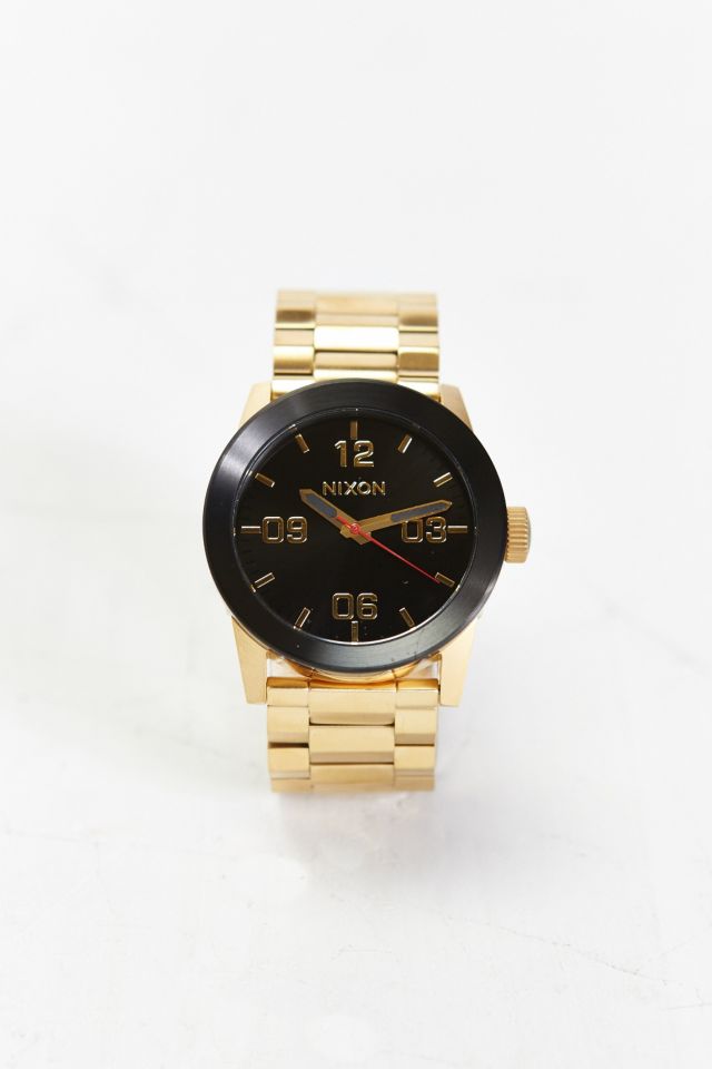 Nixon Private SS Gold Black Watch Urban Outfitters