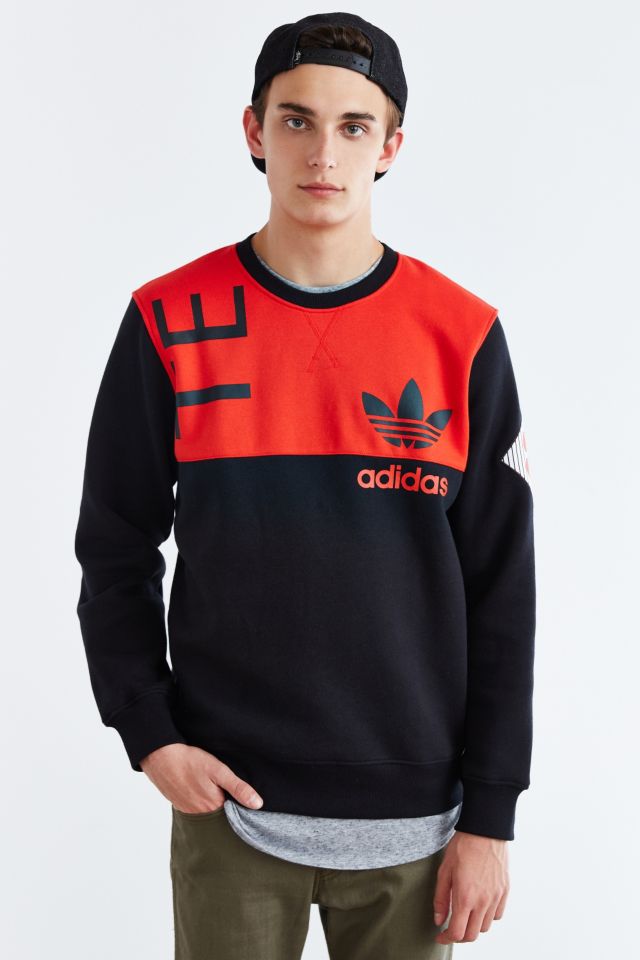 adidas Originals Team Art Fleece Crew Neck Sweatshirt Urban Outfitters