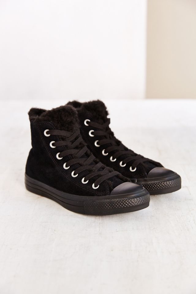 Converse All Star Suede + Fur High-Top Women's Sneaker | Urban Outfitters