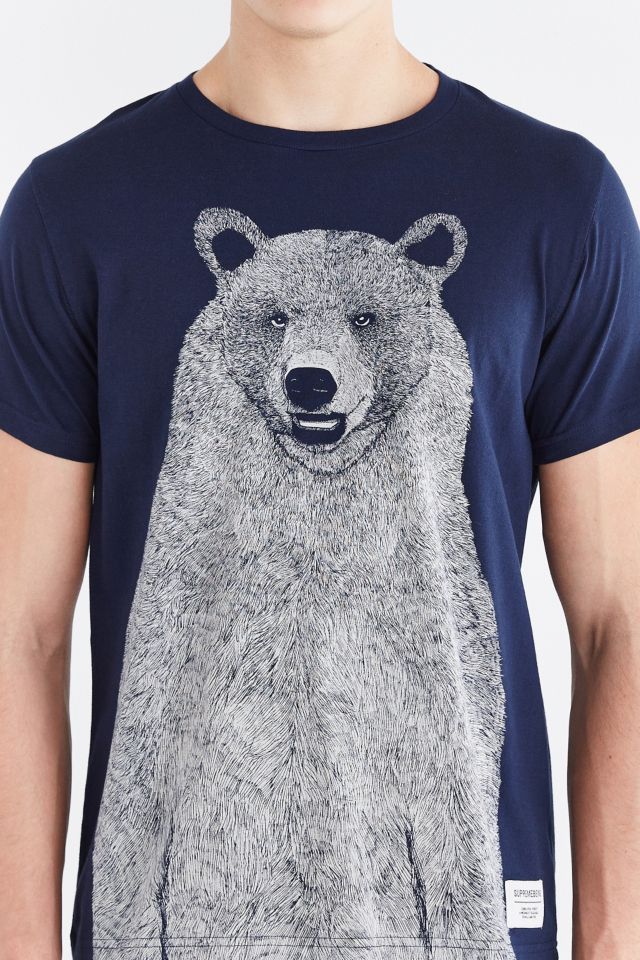 Supreme Men's Logo Bear Print T-Shirt