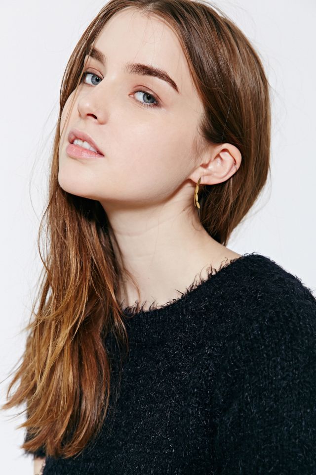 18k Gold & Sterling Silver Ear Climber Earring #1