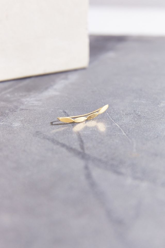 18k Gold & Sterling Silver Ear Climber Earring #3