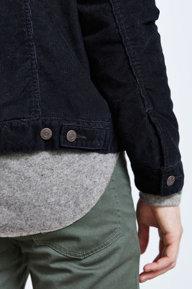Levi's Black Corduroy Sherpa Trucker Jacket #4