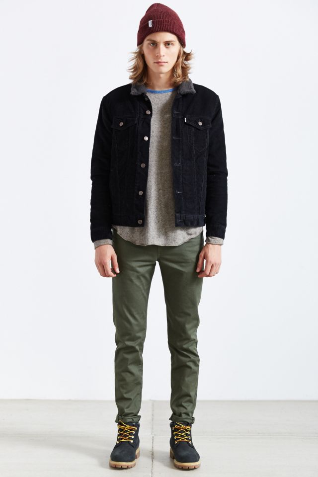 Levi's Black Corduroy Sherpa Trucker Jacket #5