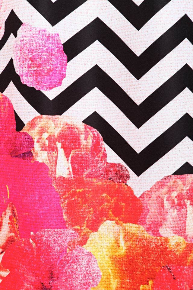 Bianca Green For DENY Chevron Flora II Shower Curtain #1