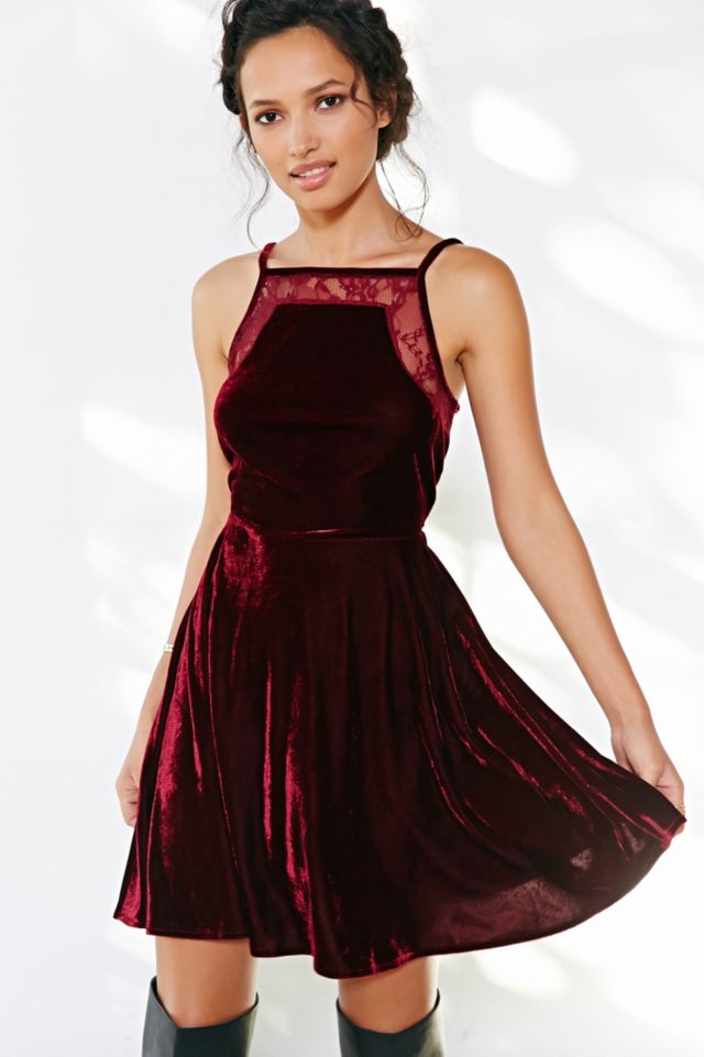 Velour on sale skater dress