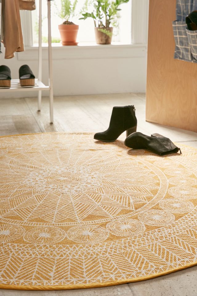 Florisse Printed Round Rug Urban Outfitters