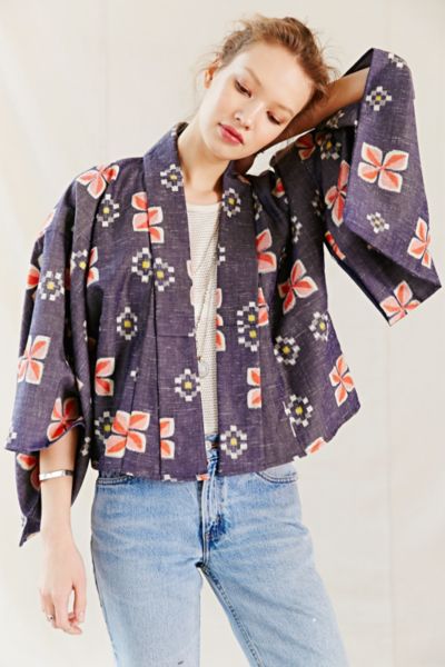 ジャケット・アウター Y's CELLULOSE COTTON KIMONO JACKET 2 Kimono Jacket of White Cotton - Studio EVA D.