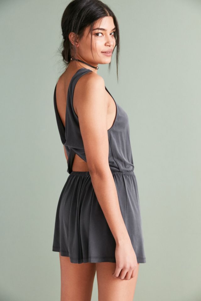 Silence + Noise Knit Twist-Back Romper #4