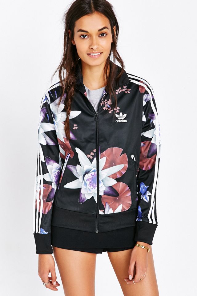 adidas Originals Lotus Print Track Jacket | Urban Outfitters