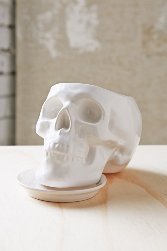 Outliving Ceramic Skull Planter #1