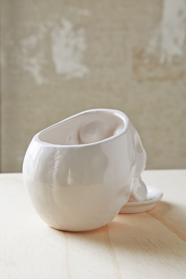 Outliving Ceramic Skull Planter #2