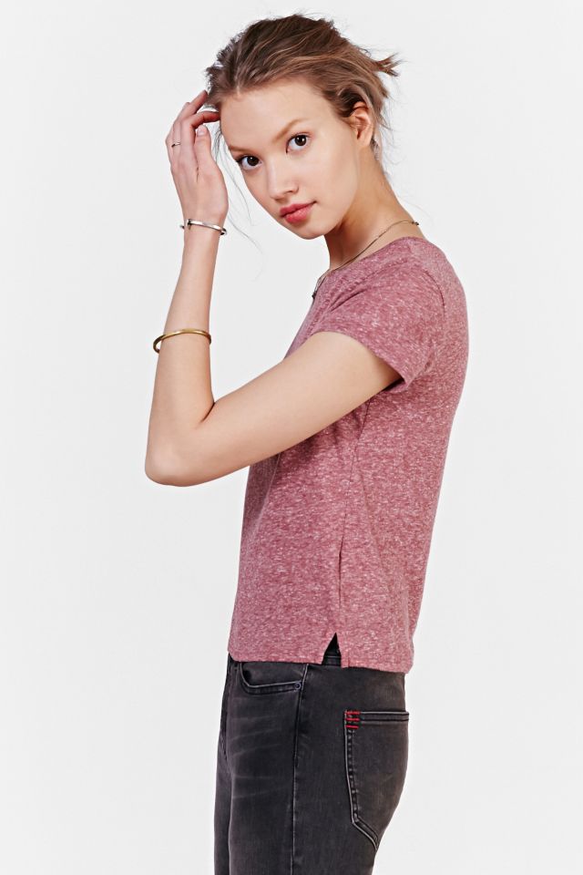 T-shirt rétréci uni avec poche BDG #1