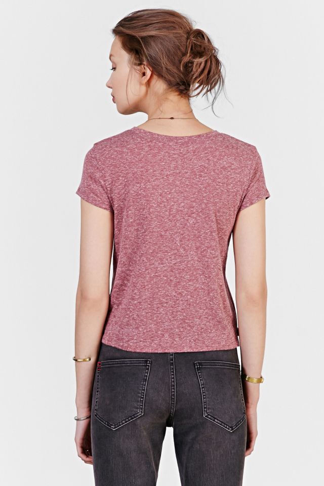 T-shirt rétréci uni avec poche BDG #3