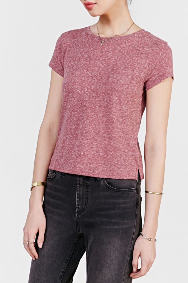T-shirt rétréci uni avec poche BDG #5