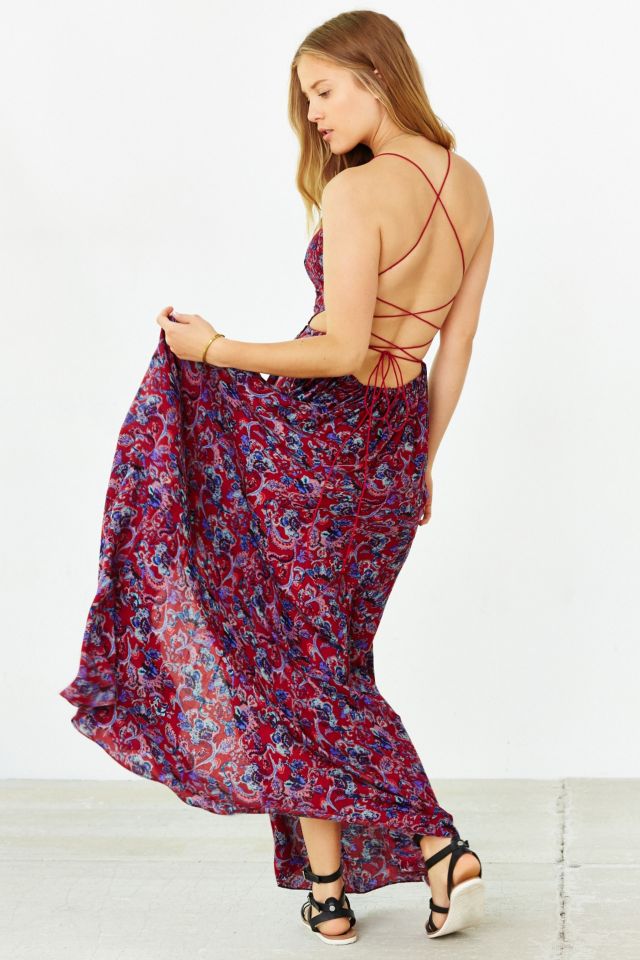 Robe maxi Safari avec courroies dans le dos Ecote #5