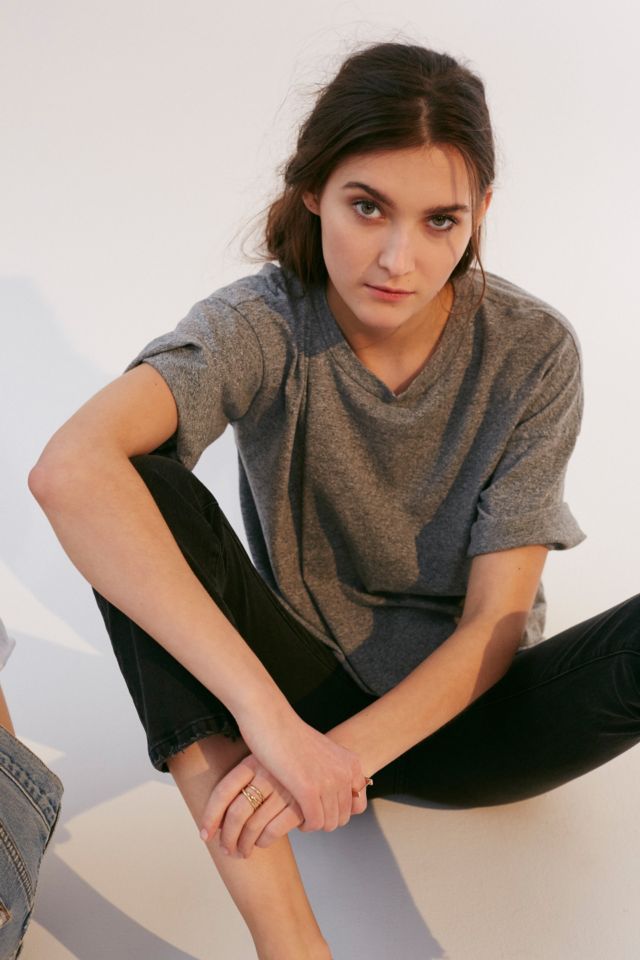 Truly Madly Deeply Elastic-Hem Cropped Tee, Urban Outfitters