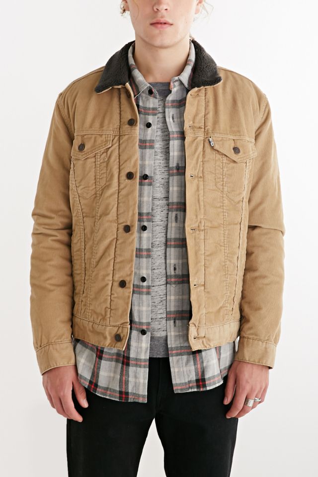 Levi s Chino Sherpa Trucker Jacket Urban Outfitters