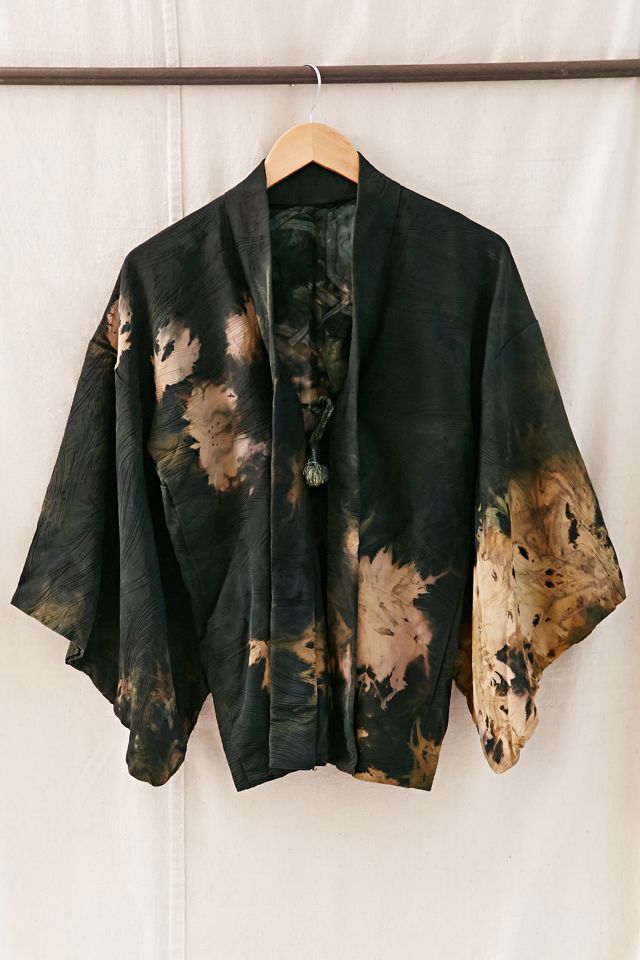 Rough And Tumble Vintage Acidic Cropped Kimono Jacket Urban Outfitters