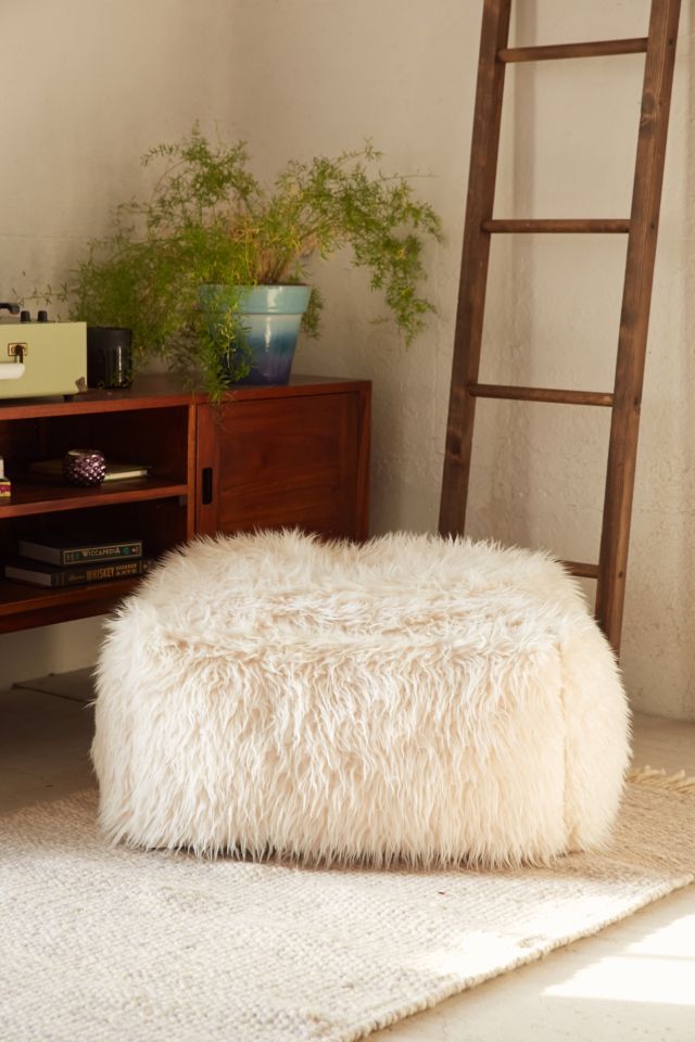 Faux Fur Pouf #1