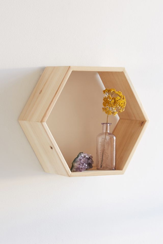 Honeycomb Wood Shelf  #1