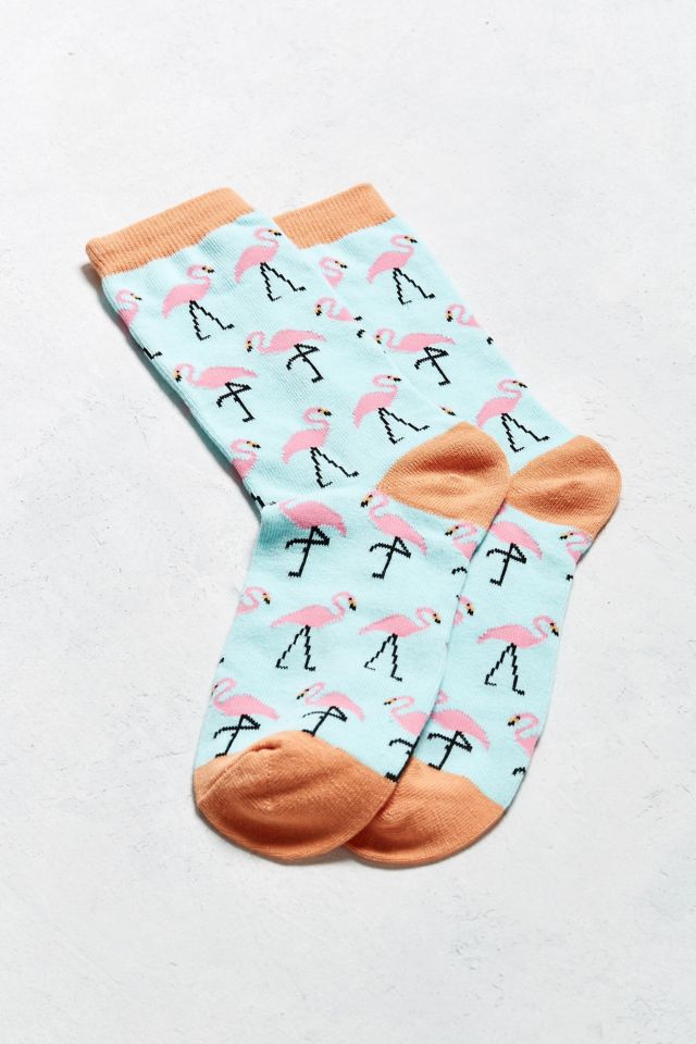 Chaussettes mi-mollet flamant #1