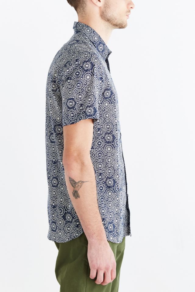 Chemise boutonnée aérée à imprimé de mosaïque Koto #2