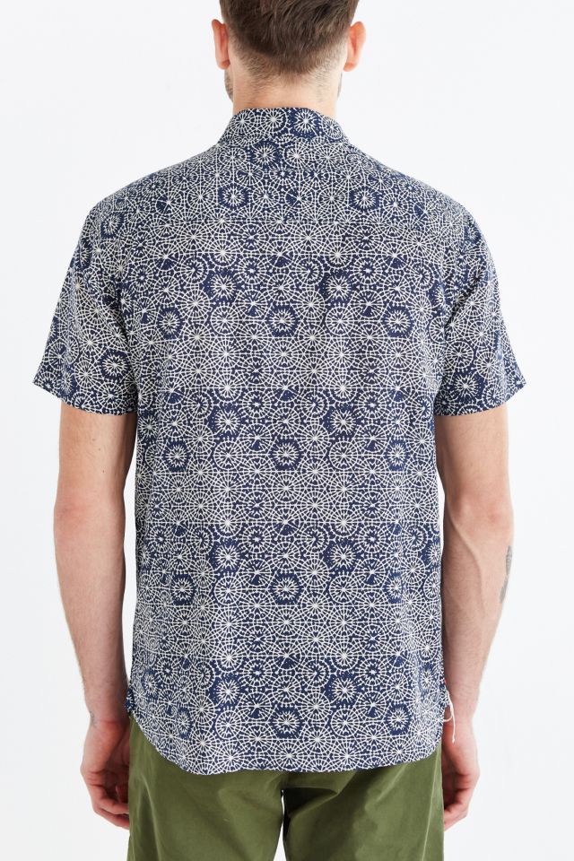 Chemise boutonnée aérée à imprimé de mosaïque Koto #3