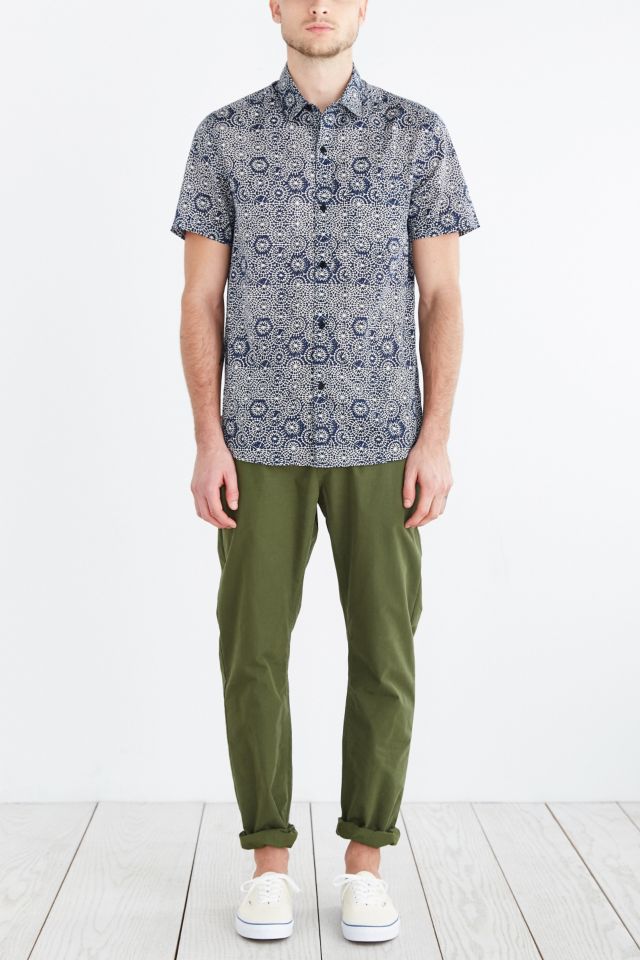 Chemise boutonnée aérée à imprimé de mosaïque Koto #5