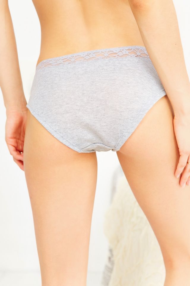 Culotte taille basse côtelée avec dentelle Clara #3