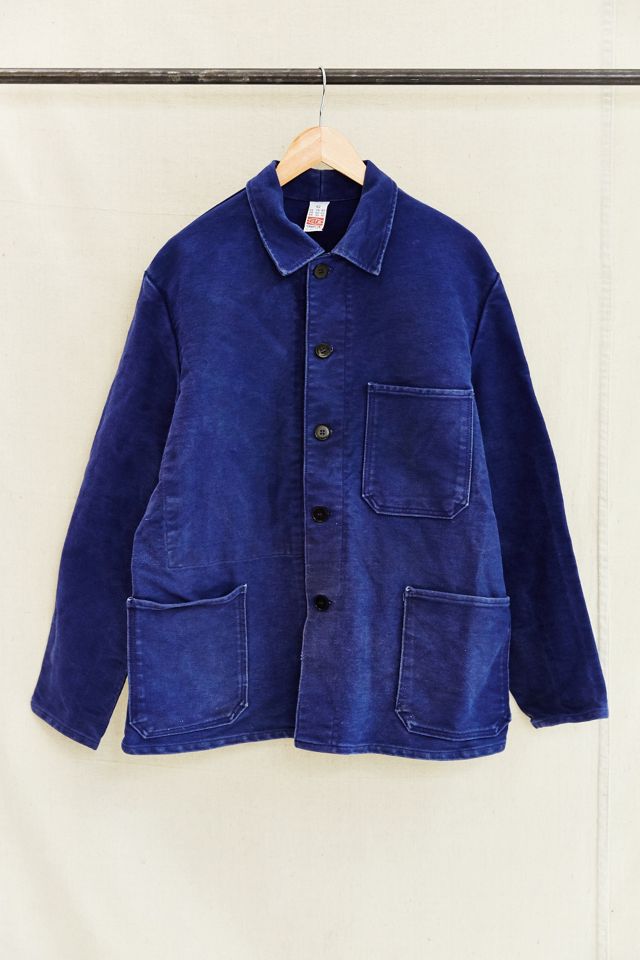 Vintage Blue Moleskin Work Jacket | Urban Outfitters