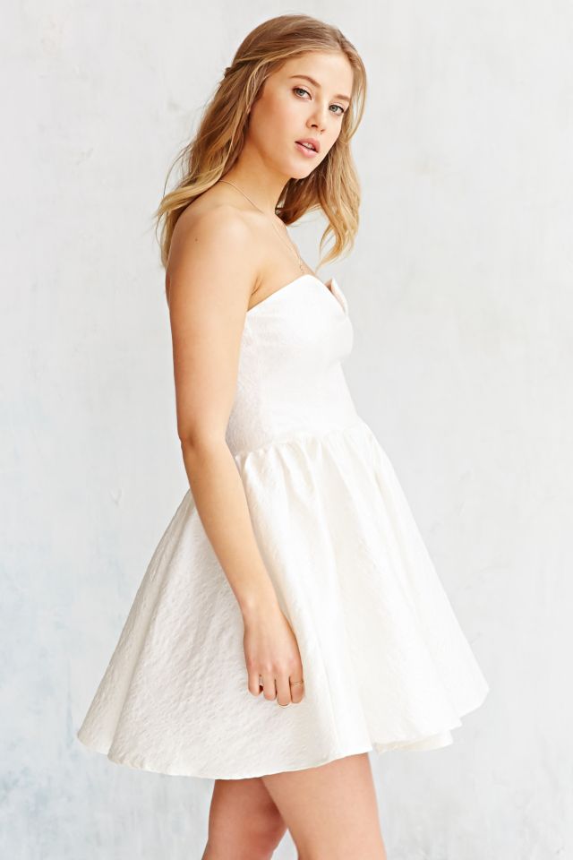 Oh My Love Strapless Foil Mini Dress | Urban Outfitters Canada