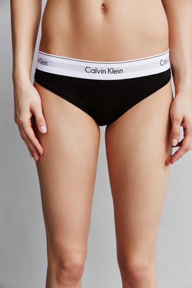 Calvin Klein Ck96 Modern Cotton Bikini In Black At Urban Outfitters