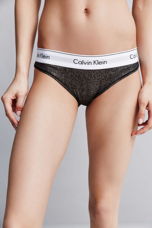 Calvin Klein Ck96 Modern Cotton Bikini In Black At Urban Outfitters
