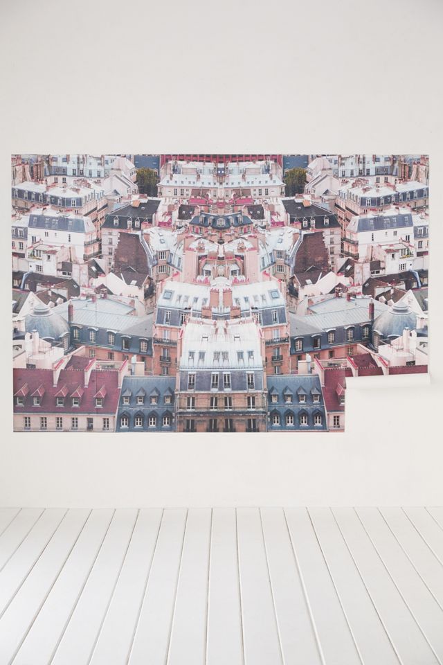 Plum & Bow Parisian Rooftop Wall Mural Urban Outfitters
