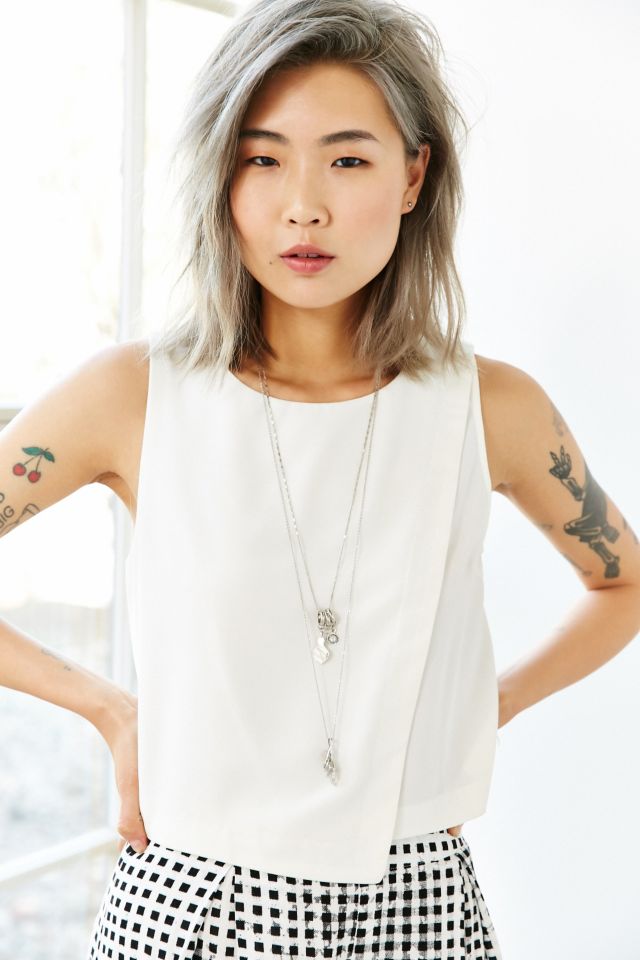 Lucca Couture Clean Crossover Tank Top