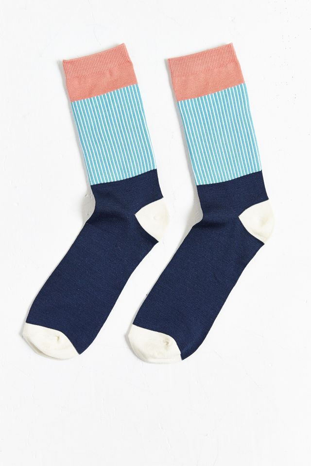 Lightweight Block Pleated Rib Sock | Urban Outfitters